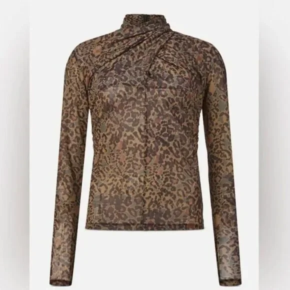 NWT All Saints Tia Halftone long sleeve Sz 2 - Picture 7 of 11